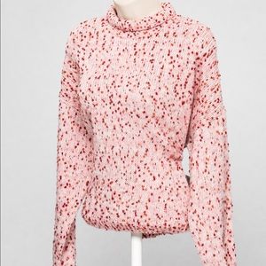 Pink Knit Pom Pom Sweater